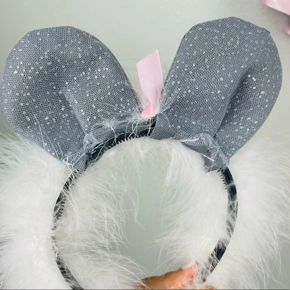 Handmade Set of Mouse Costume for Little Girl Pink-Grey with Ears headband π - Picture 11 of 13